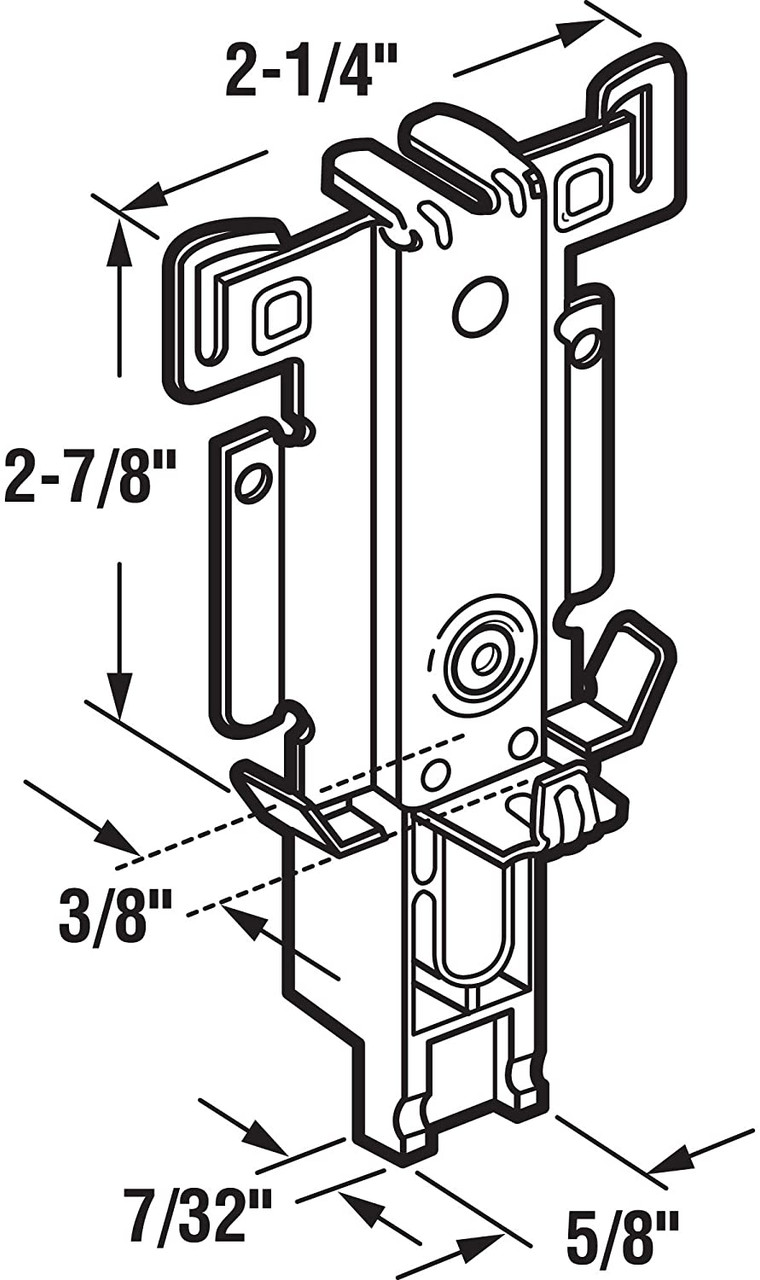 Mobile Home Closet Door Guide Assembly, Bottom Mount (2 Pack) H & S